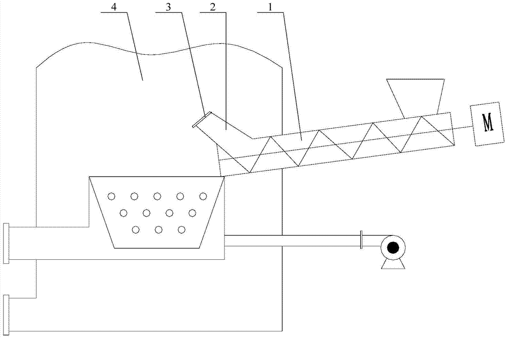 A biomass anti-tempering feeding device