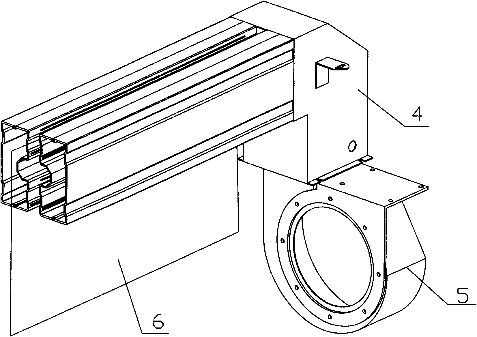 Small film processor drying air duct