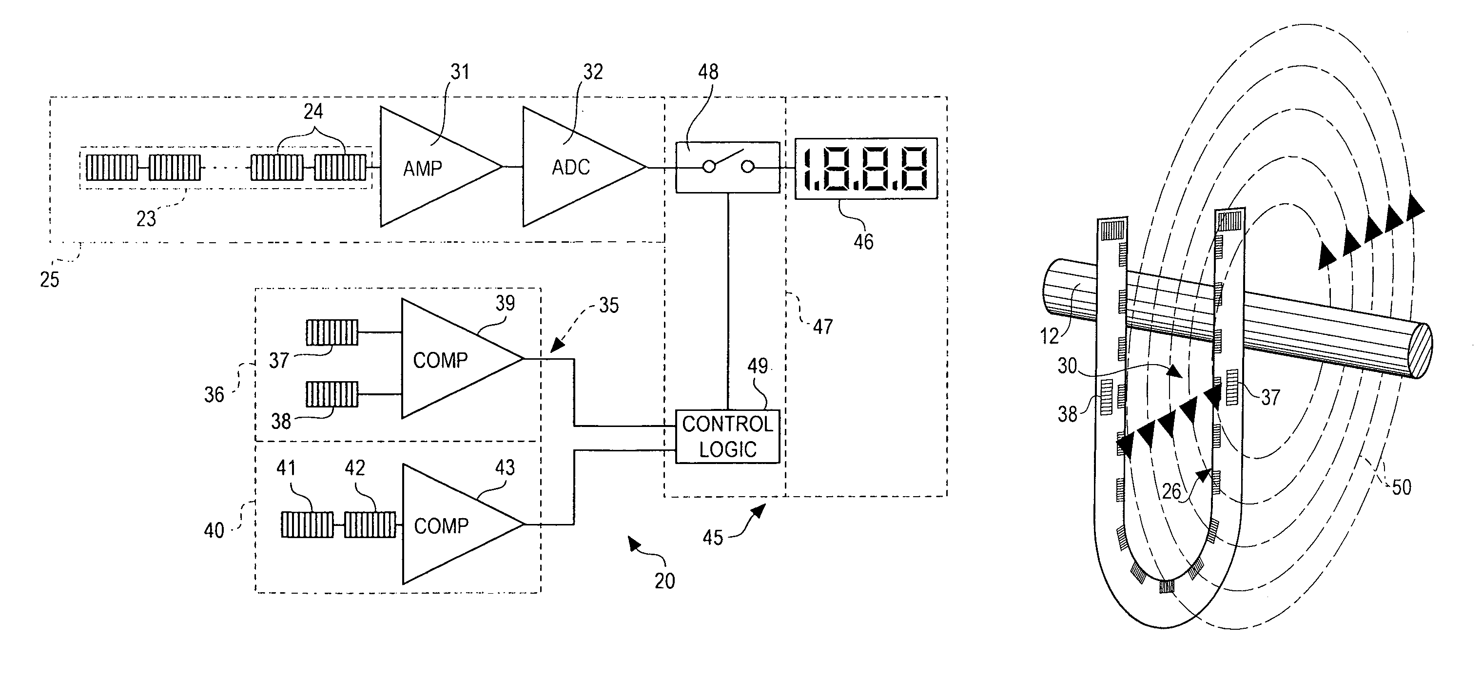 Ammeter with improved current sensing
