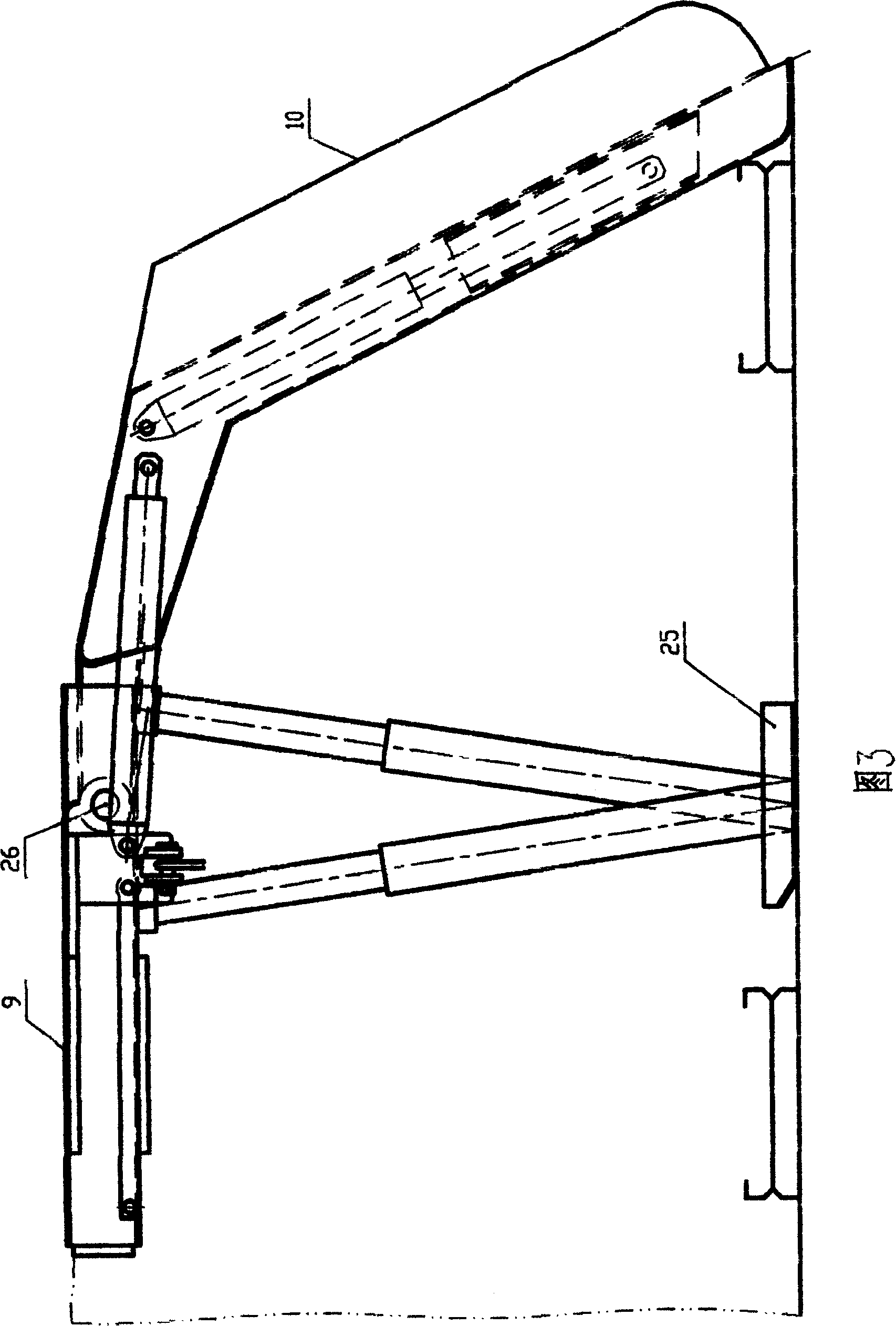 Forward slip type hydraulic support