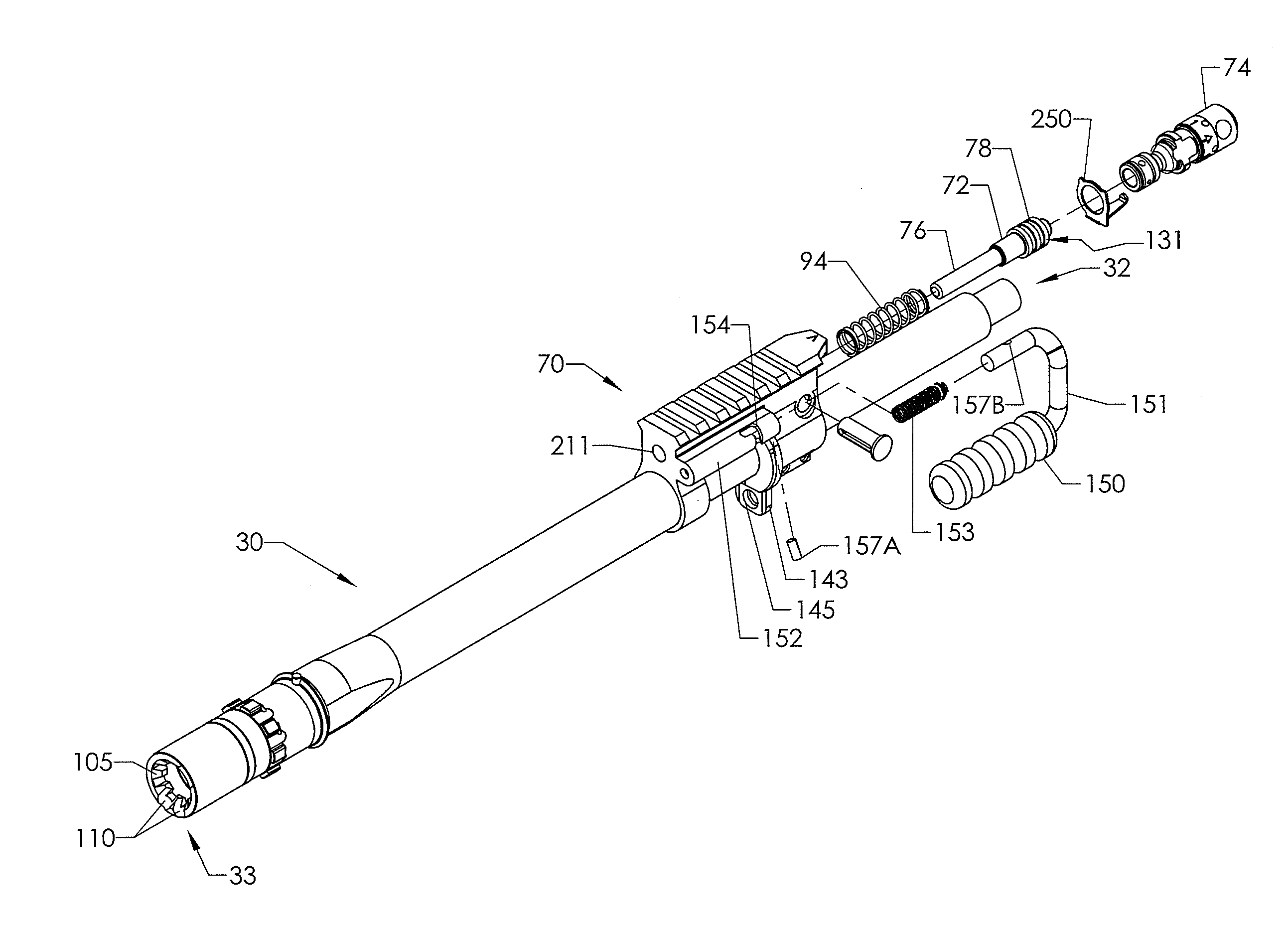 Bolt carrier for gas operated rifle