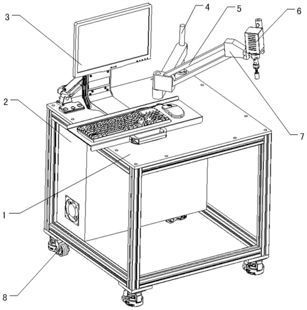 Movable semi-automatic internal thread detection device