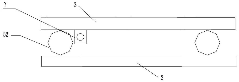 Material transportation device for closed installation of corridor