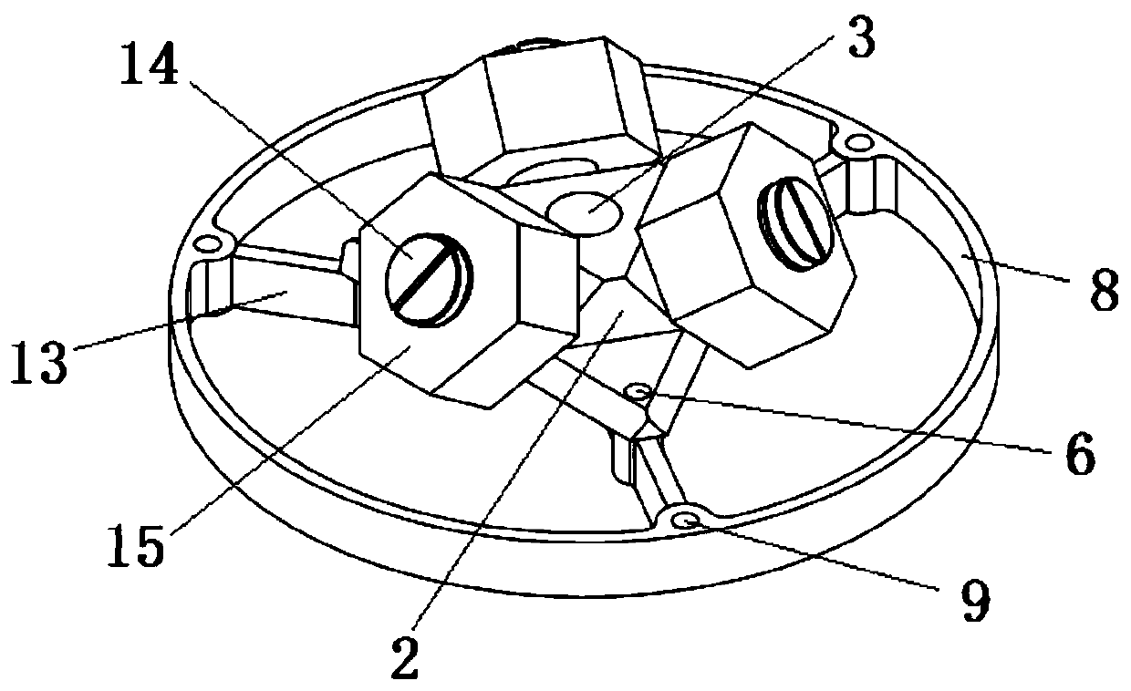 Split type umbrella mechanical shaking device for laser gyro
