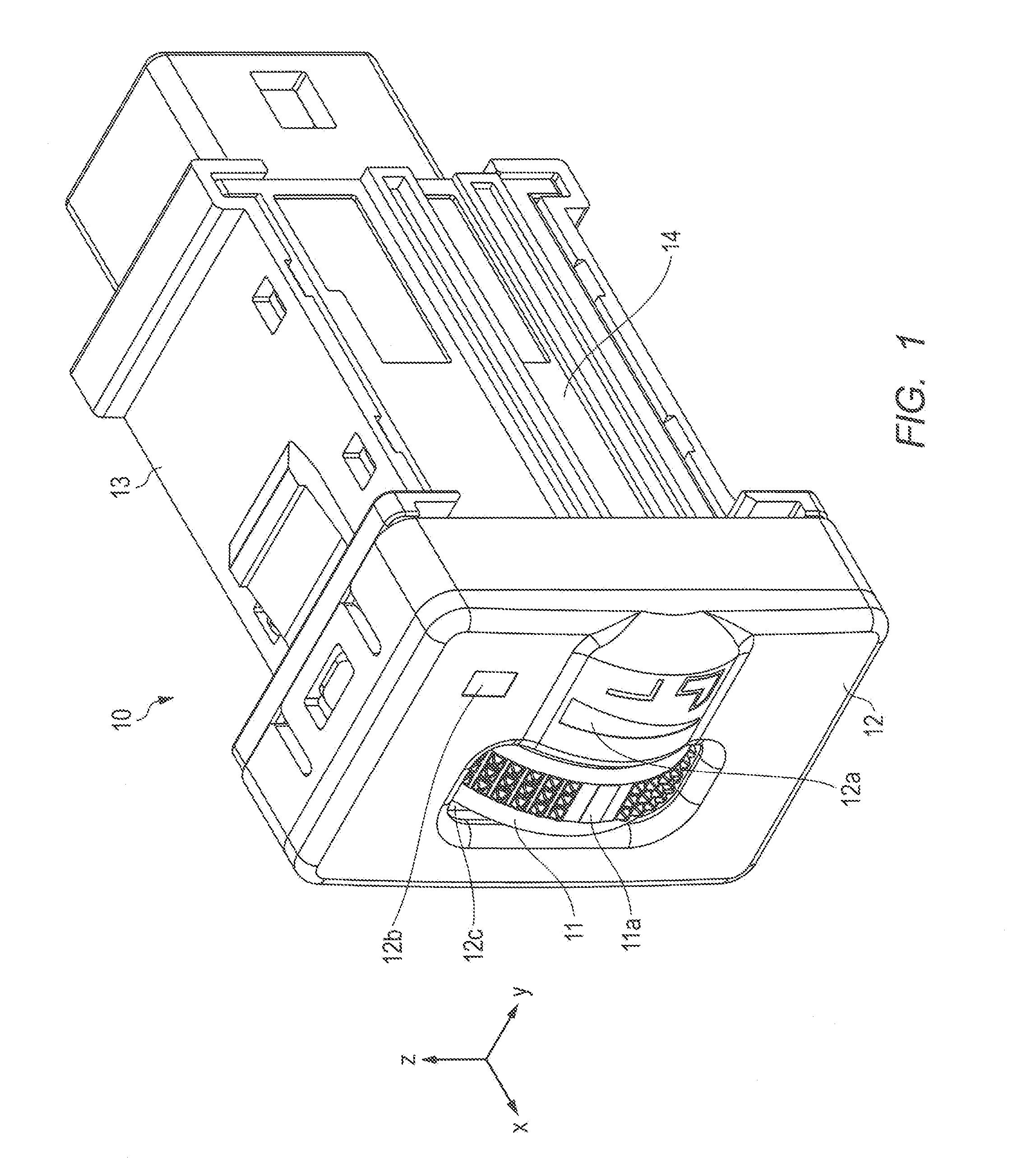 Electronic component with moveable part