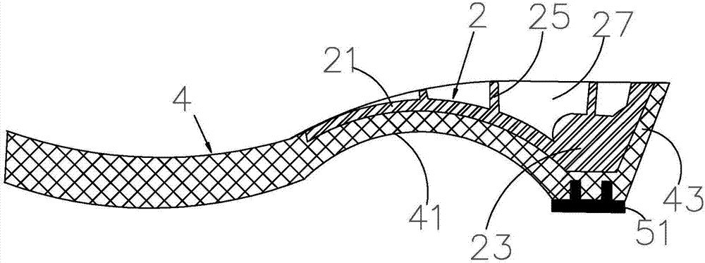 Hidden height increasing sole processing method