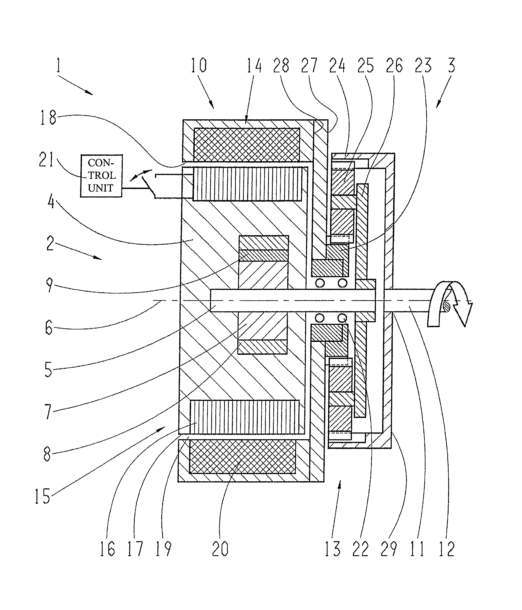 Pump unit with a pump and a hybrid drive