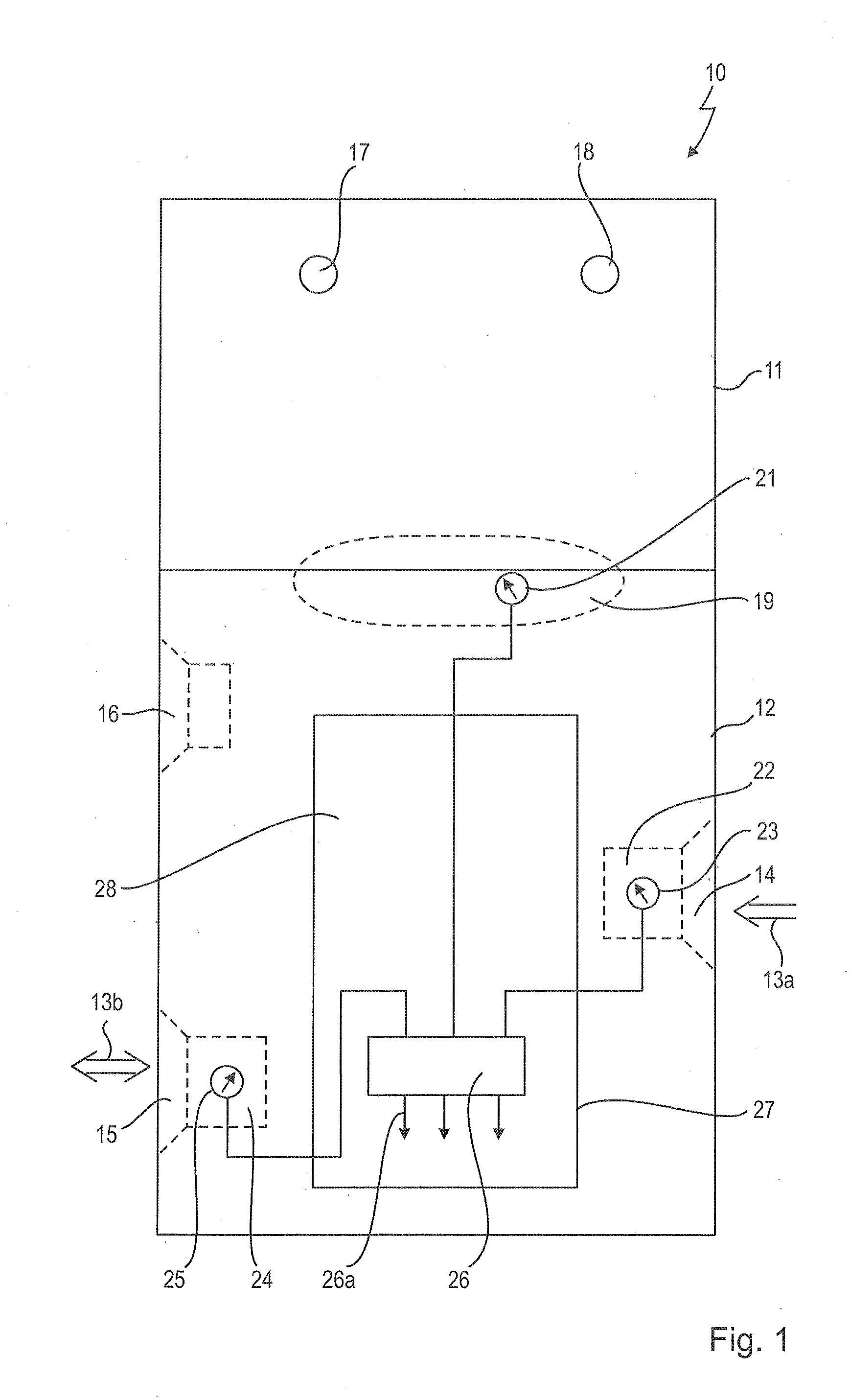 Device for providing a fluid having regulated output pressure