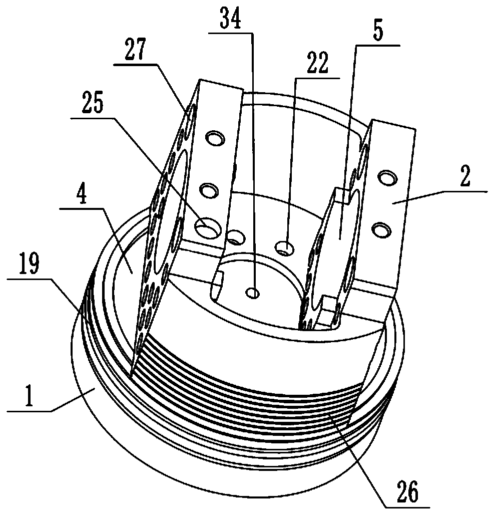 Split-type steel top steel skirt piston