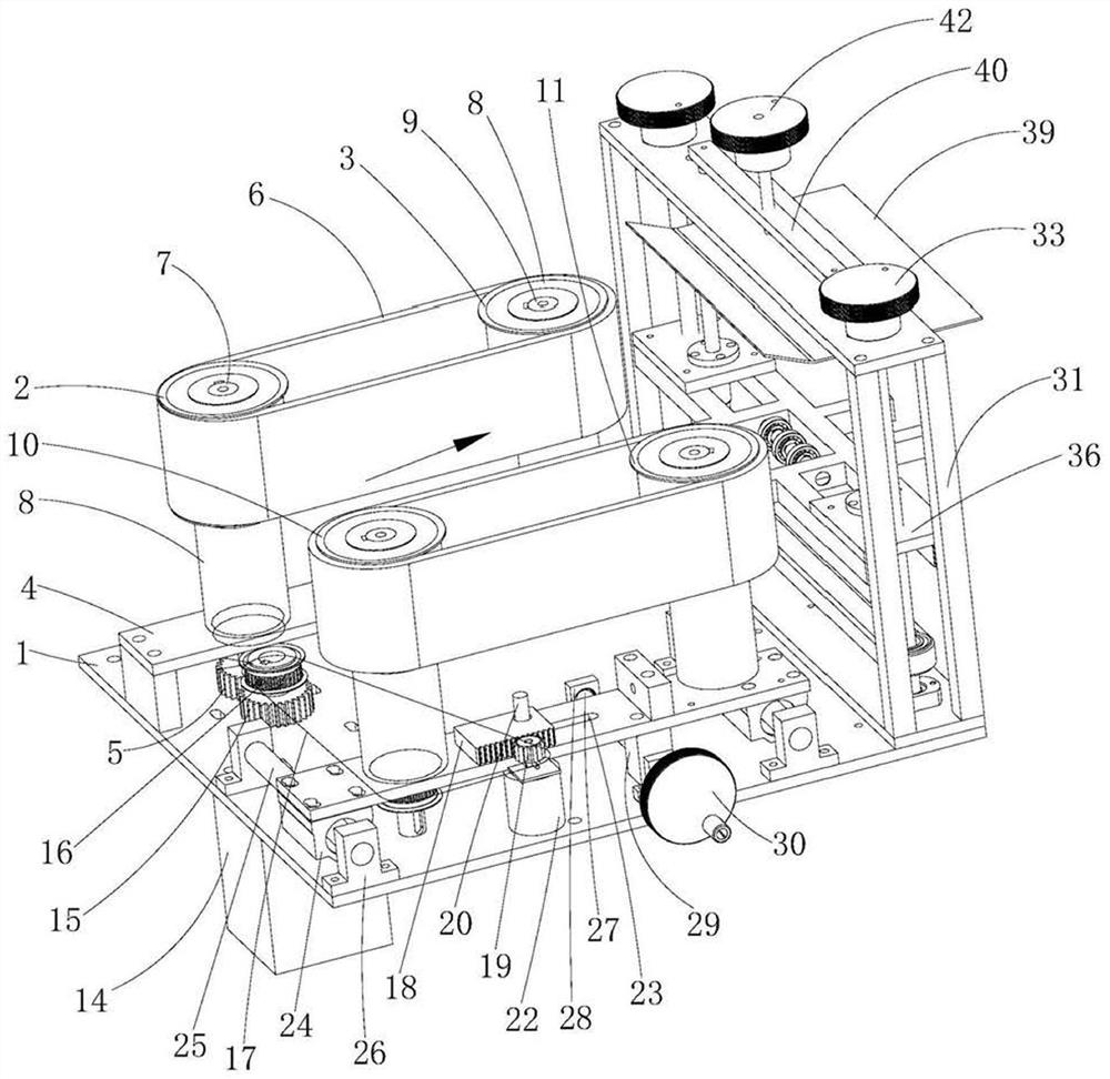 A transport positioning device for transporting flexible strip objects