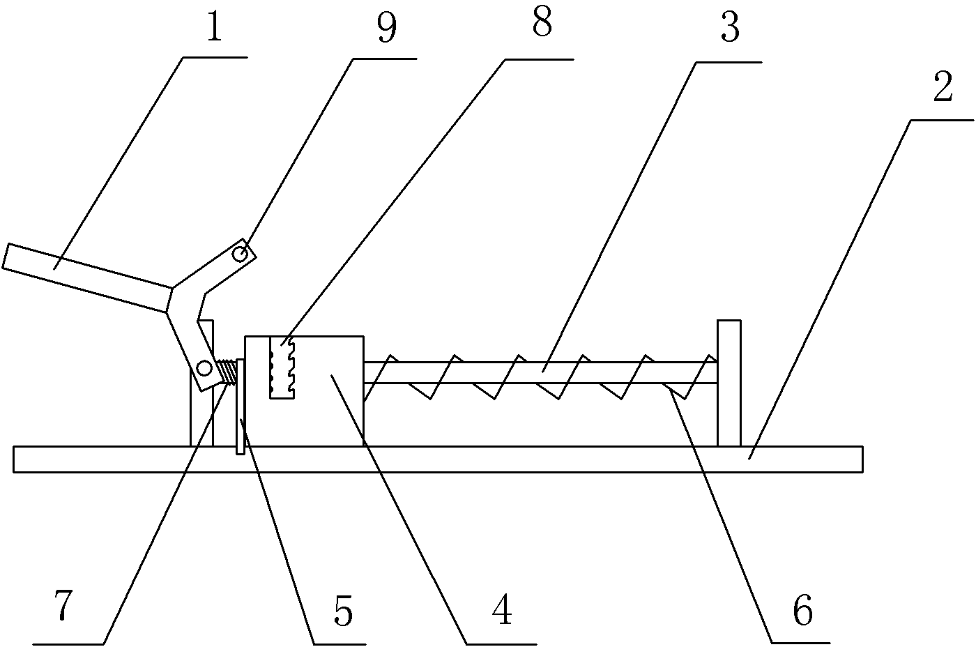 Unidirectional positioning handle