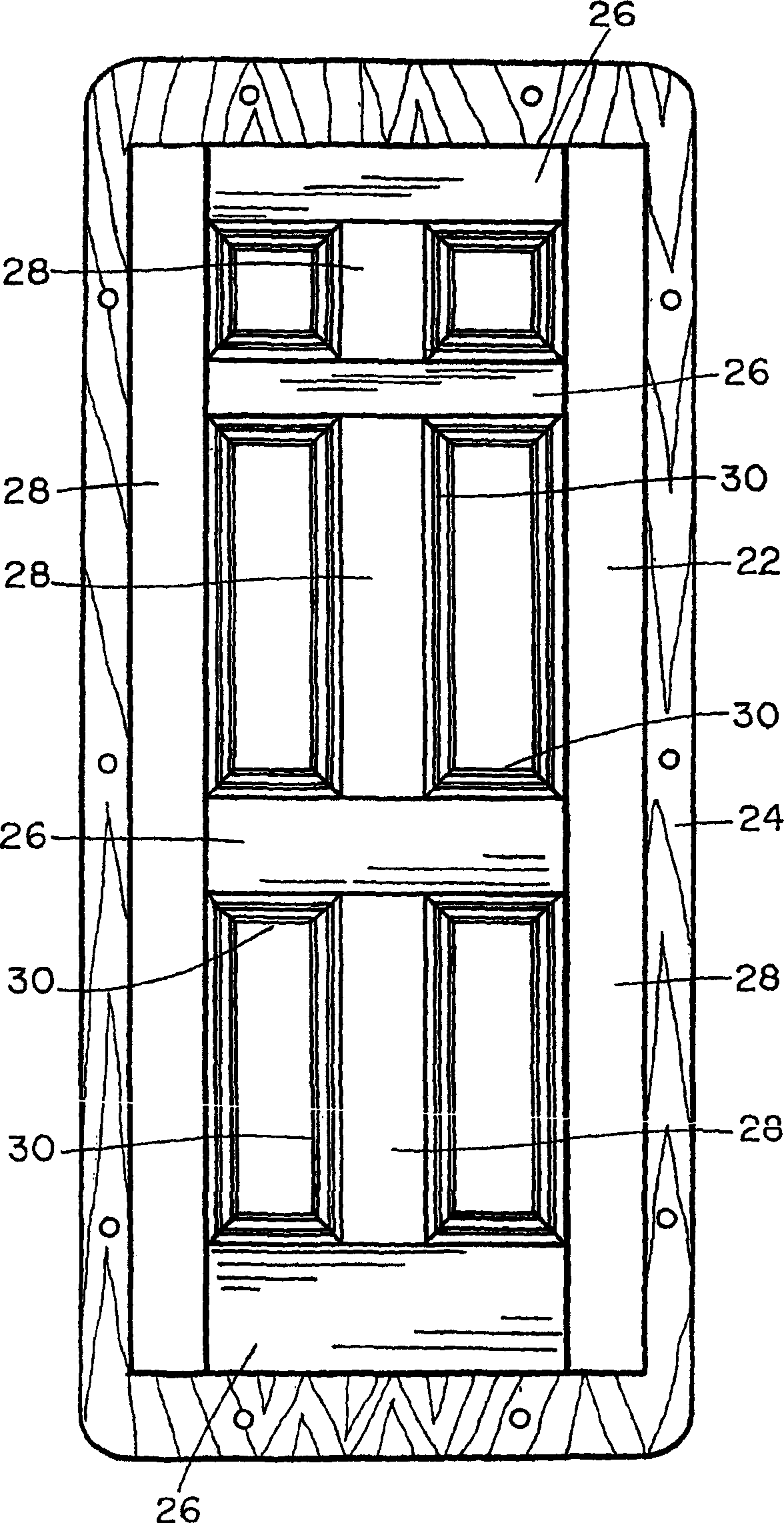 Method of selectively coating wood composite and coated wood composite