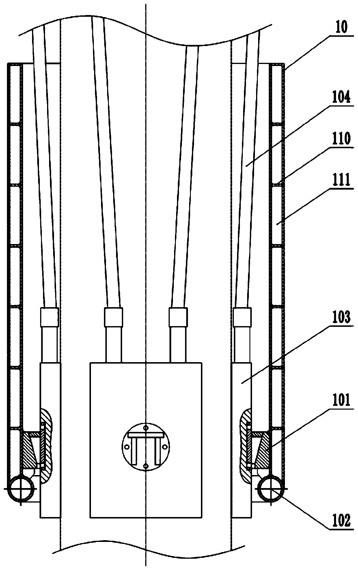 Dumping furnace smelting brown aluminum oxide self-baking electrode and production technology thereof