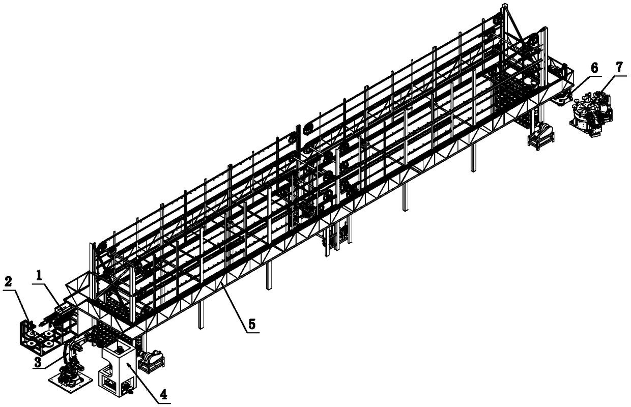 Intelligent robot flexible production system