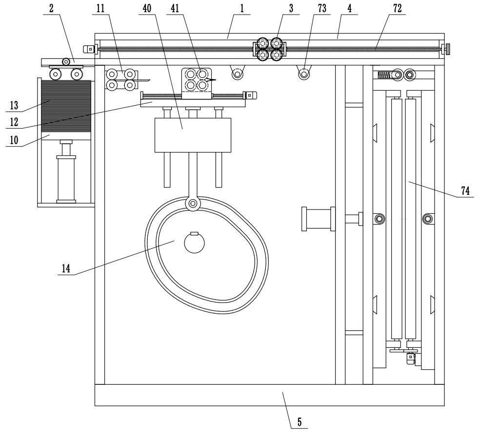 A silk quilt drawing machine