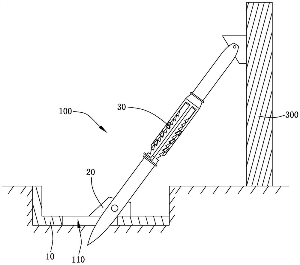 Fabricated foundation pit construction rapid inclined supporting equipment