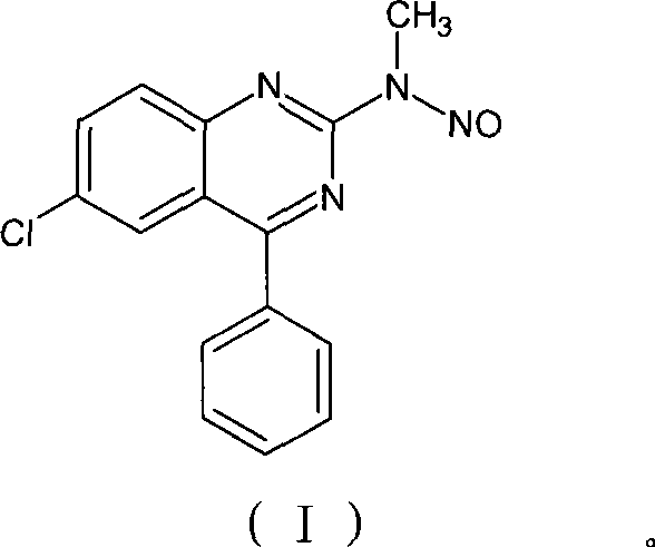Benzodiazepinic amine nitrite compound, preparation and use thereof