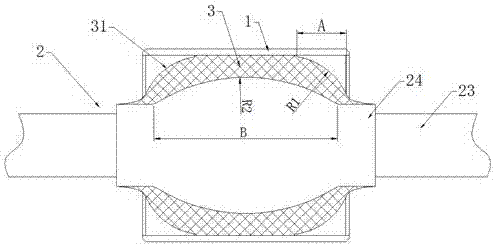 Traction spherical hinge for rail vehicles and rigidity design method of traction spherical hinge