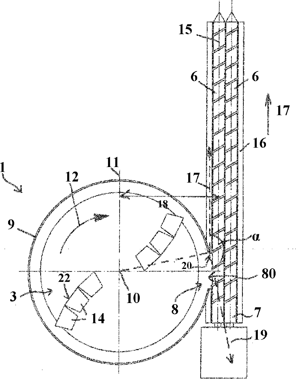 Apparatus for processing plastic material