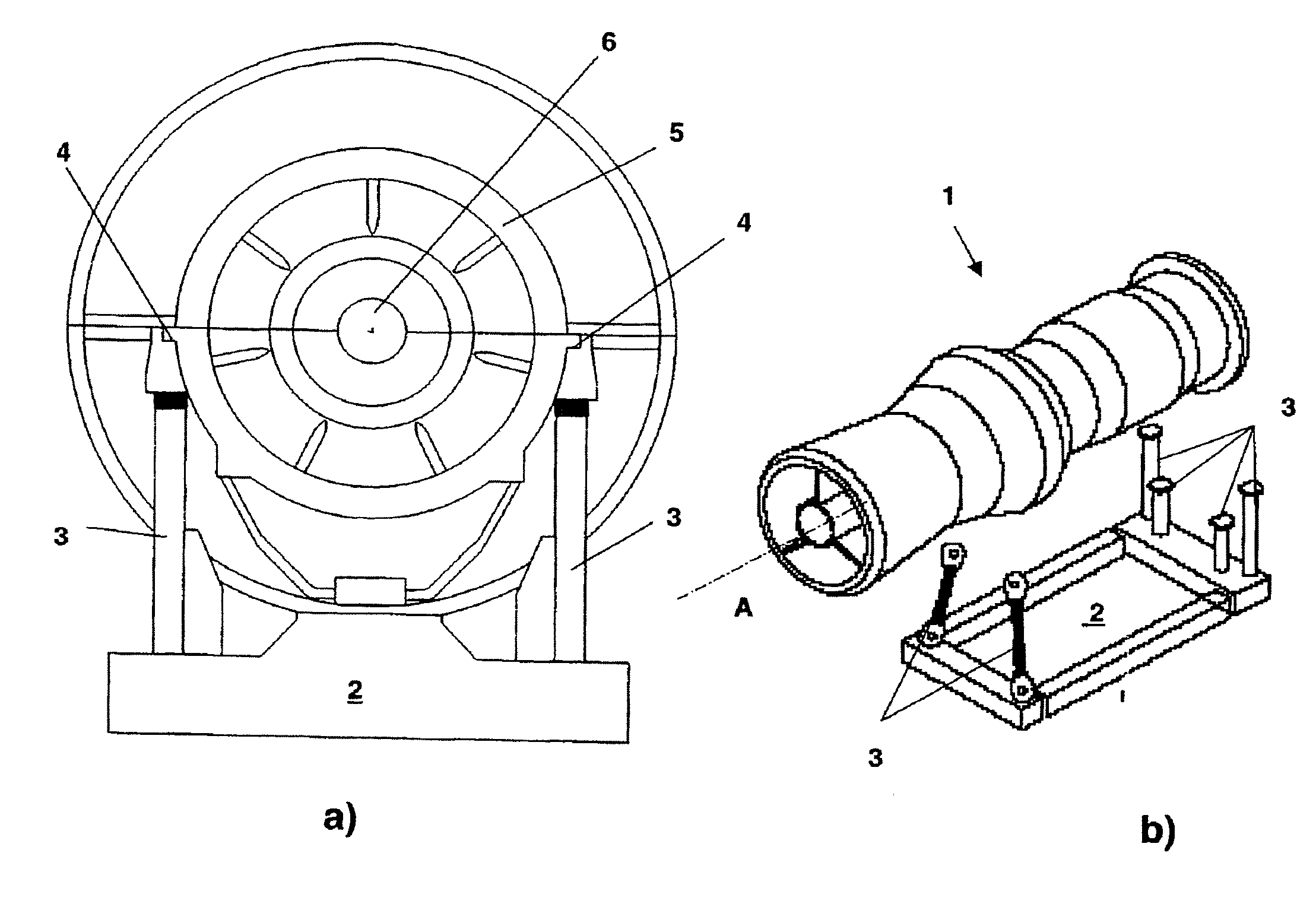 Device and method for mounting a turbine engine