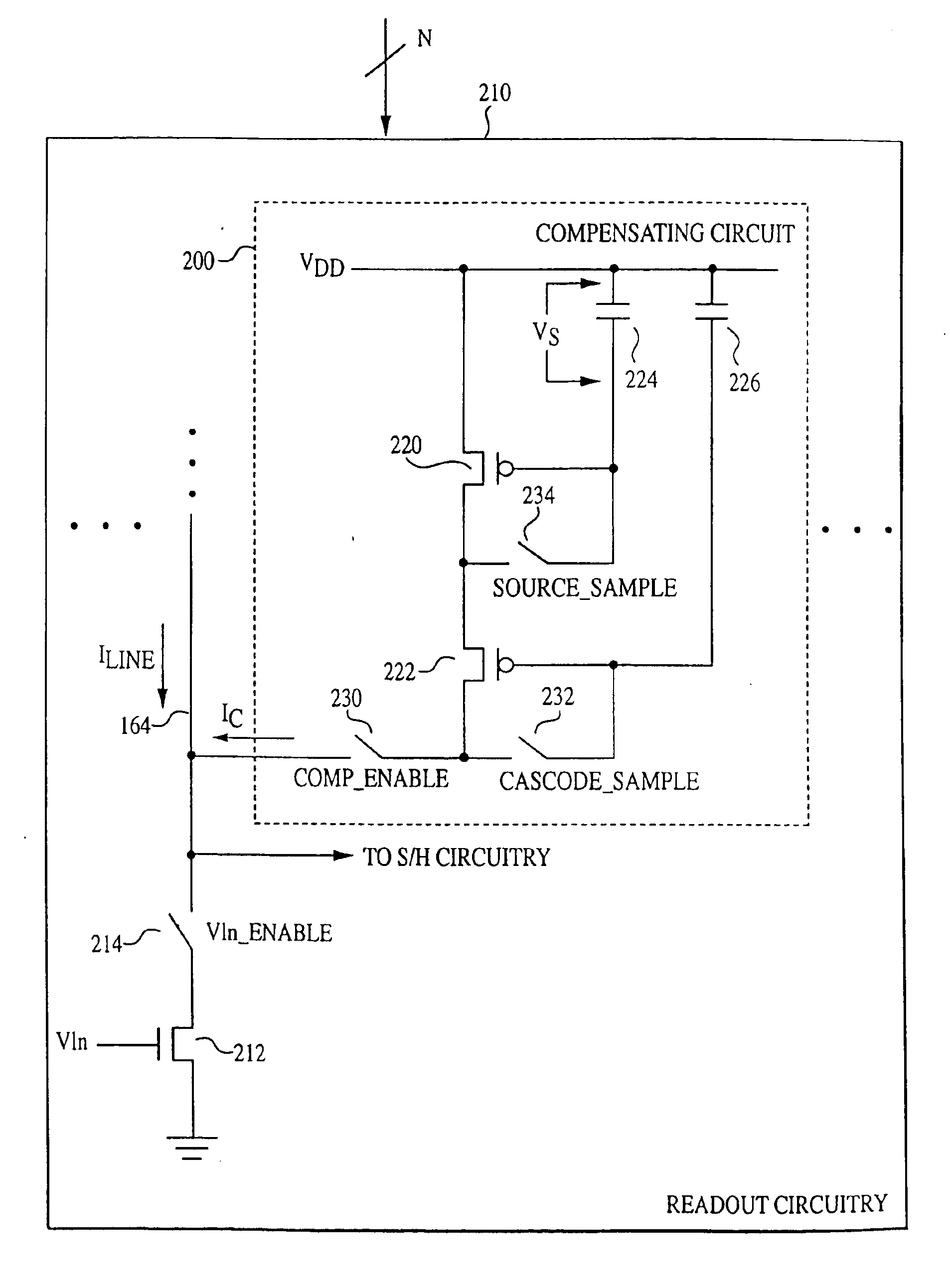 Providing current to compensate for spurious current while receiving signals through a line