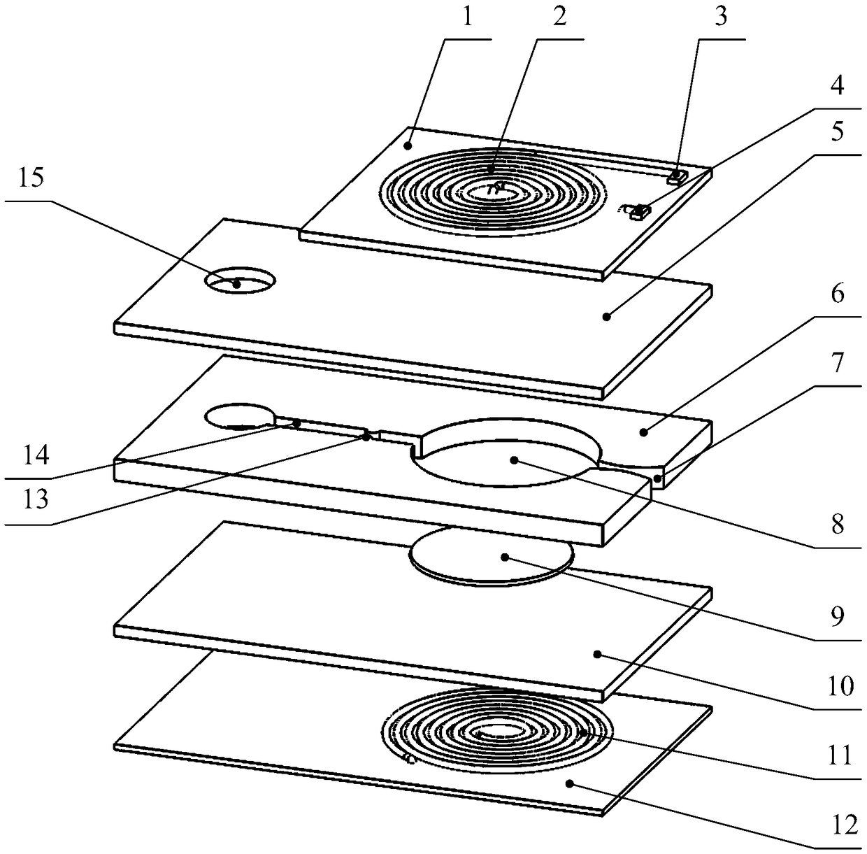 Sensitively heated liquid evaporation type micro-thruster and preparation method thereof