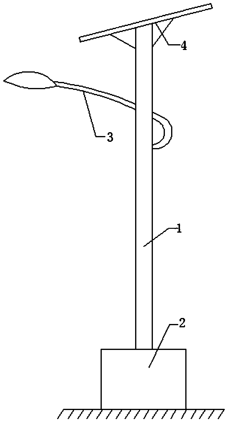 Mounting structure for solar street lamp bracket