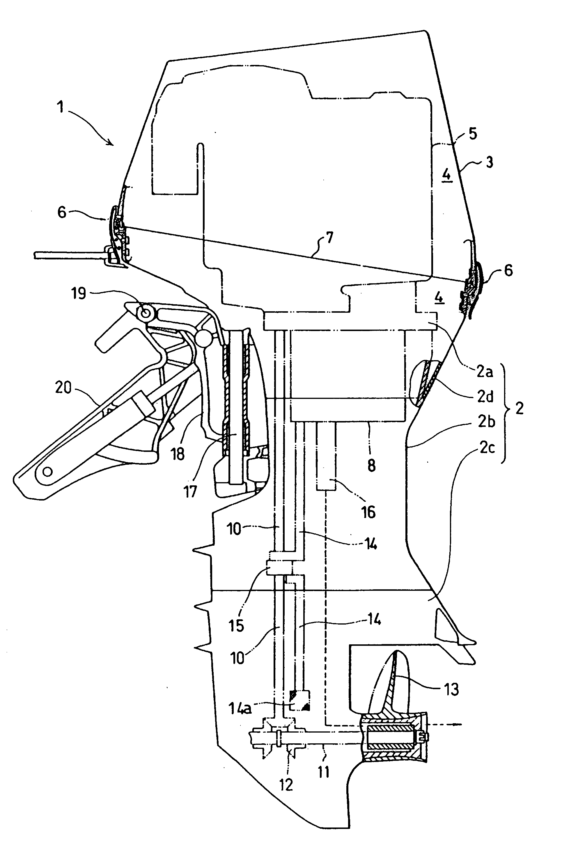 Gasket for water-cooled engine for outboard motor