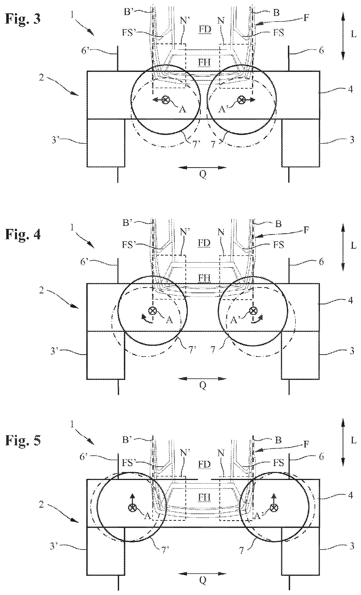 Vehicle washing installation and method for the operation thereof