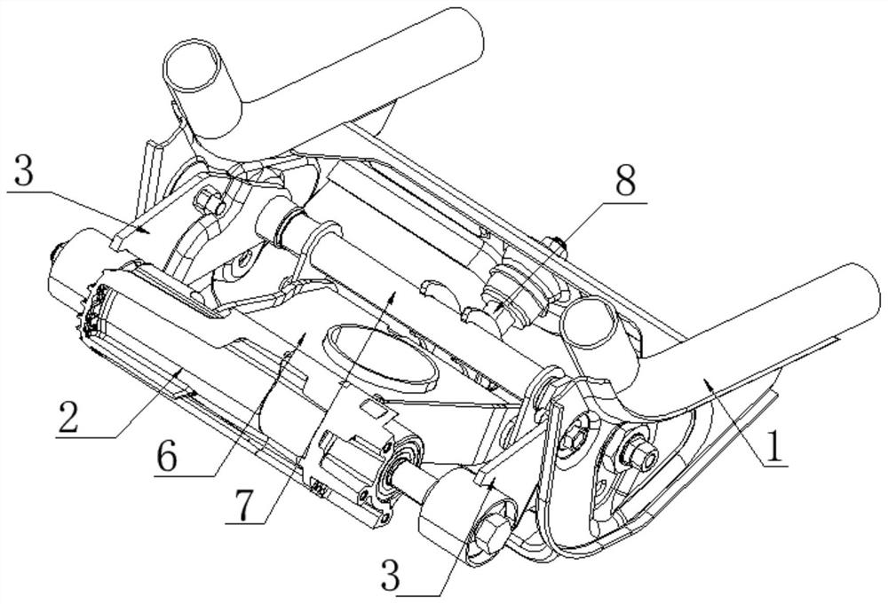 Engine suspension structure of large-displacement pedal motorcycle