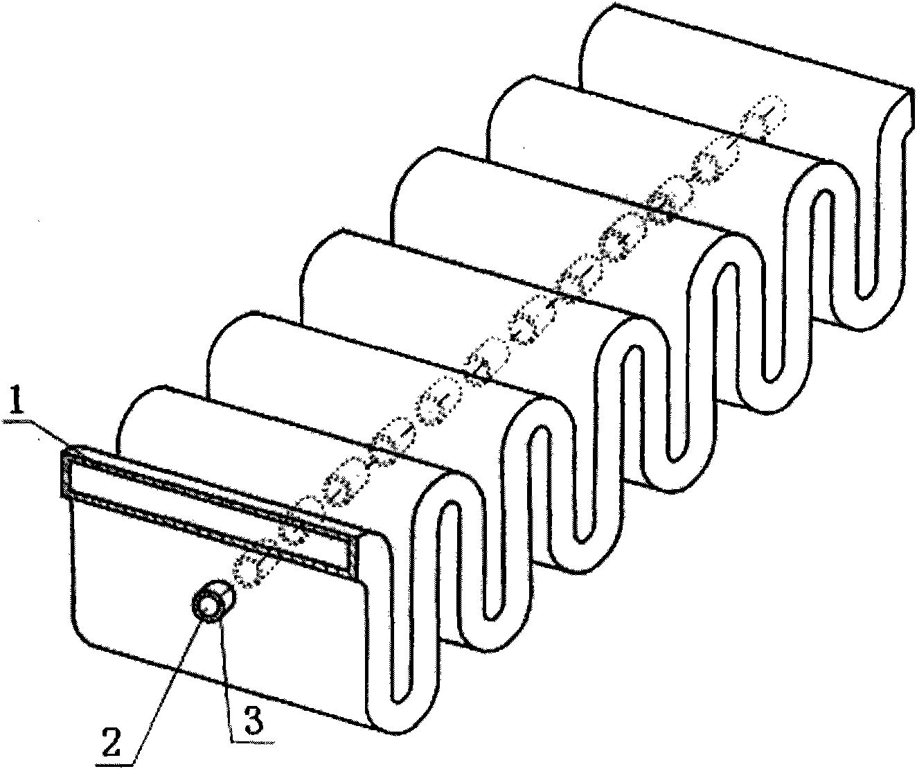Rectangular-grooved loading winding waveguide slow wave line