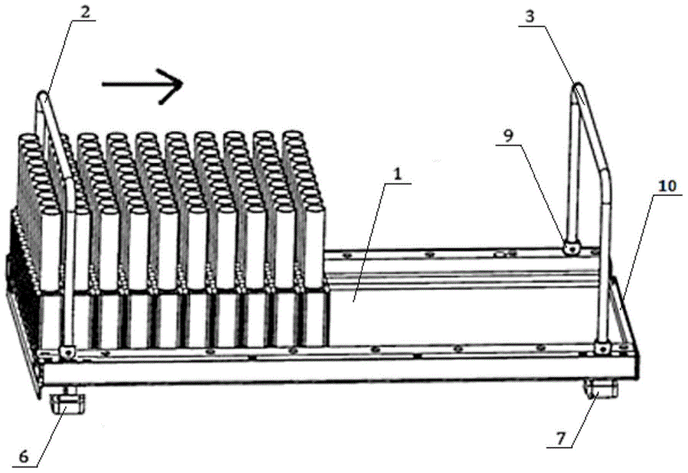 Test tube rack storage and transportation device