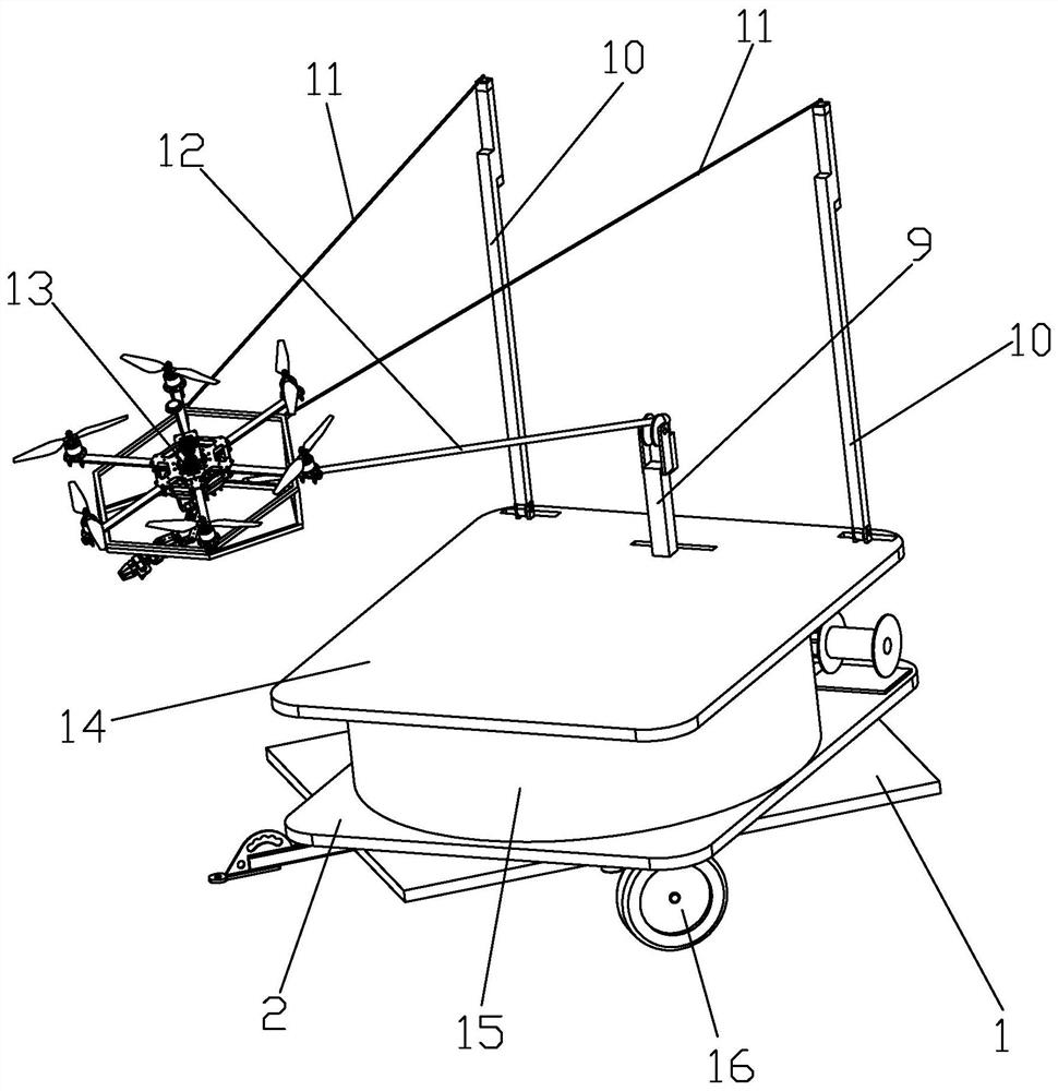 A cable-controlled aerial positioning plant protection robot