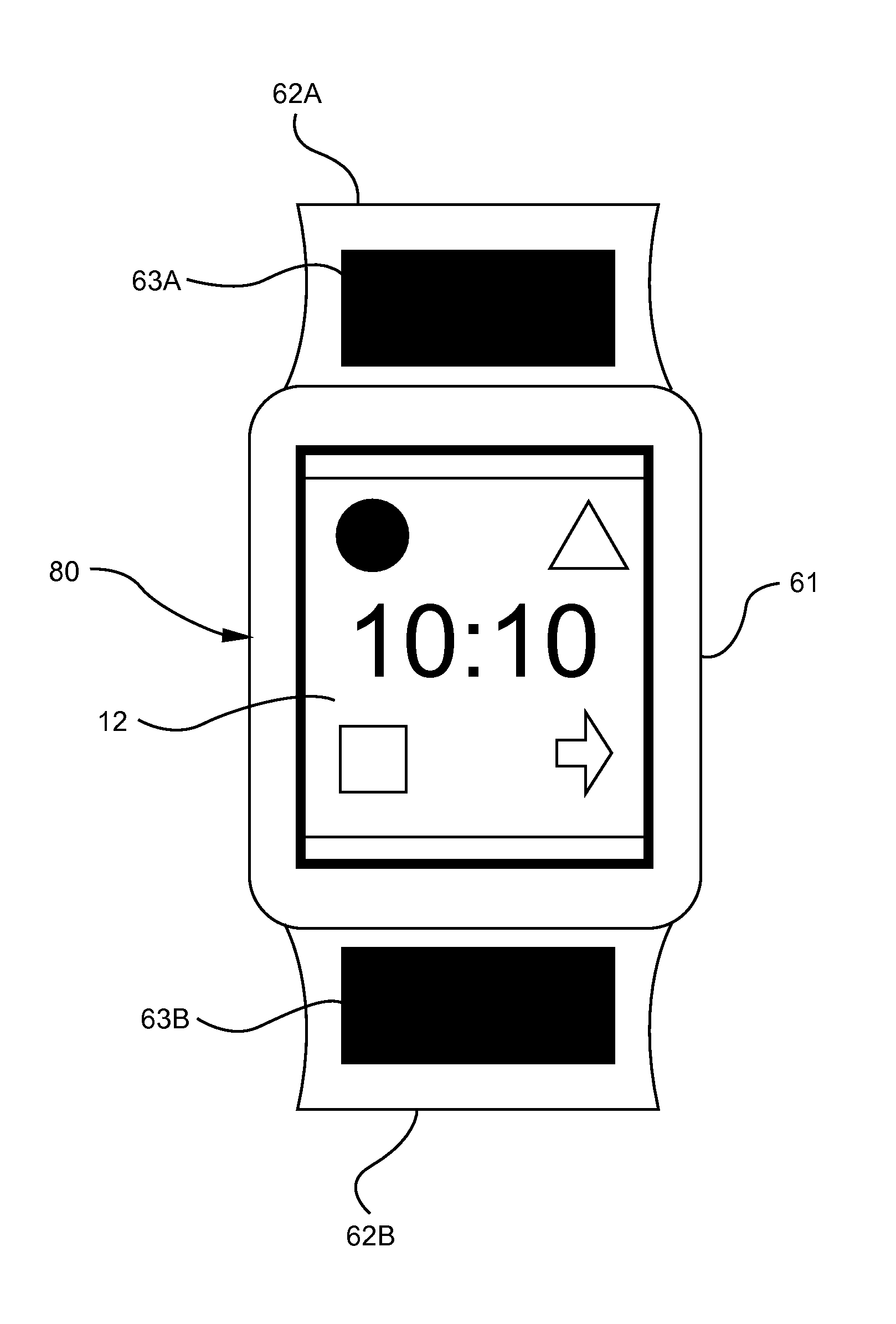 Wristwatch type device and method for moving pointer