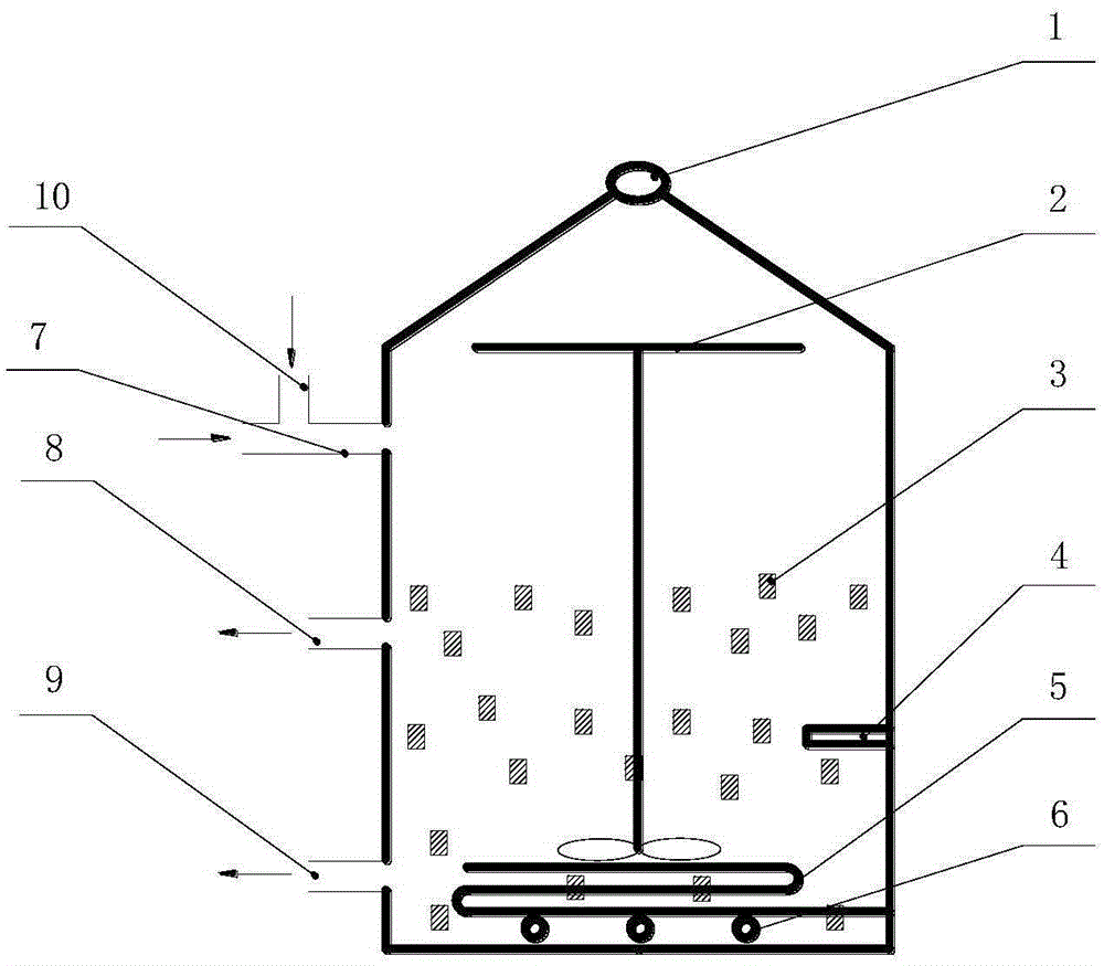 A denitrification device for industrialized circulating aquaculture discharge water and its denitrification process