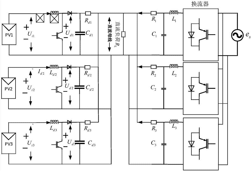 Coordinated control method for multiple converters in AC/DC section in hybrid micro grid