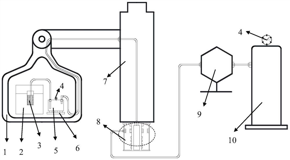 A liquid discharge control device and method for a supergravity centrifugal model