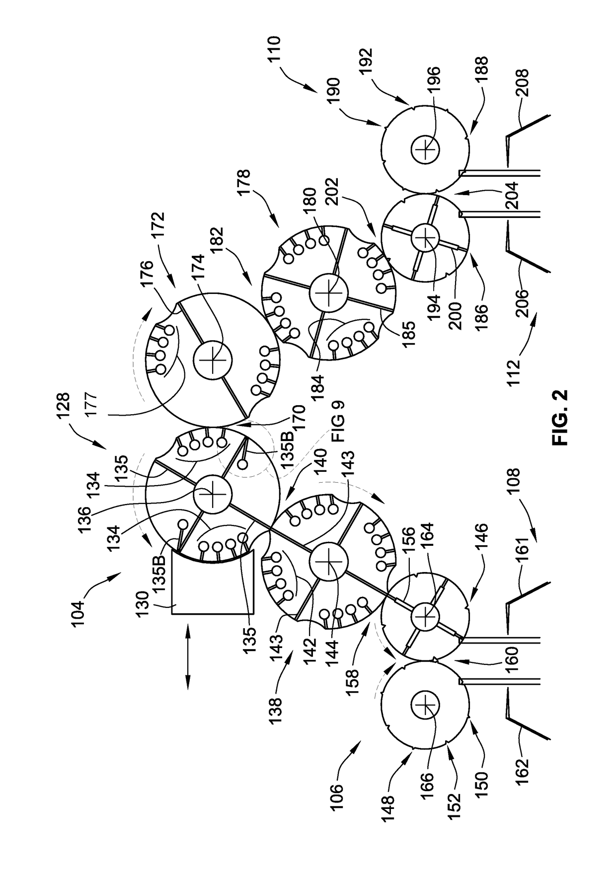 Web processing system with multiple folding arrangements fed by a single web handling arrangement