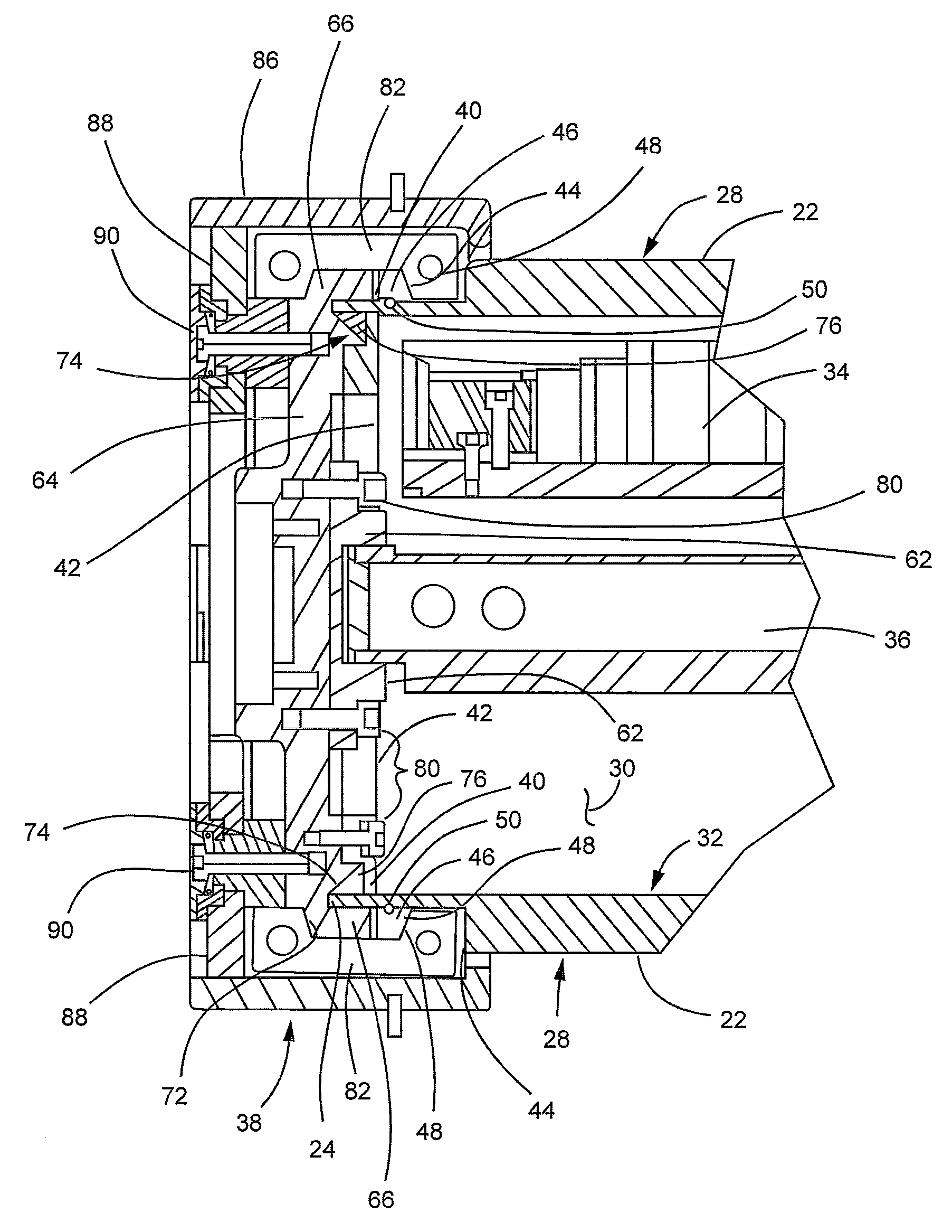 Seal and Fixation Assembly for a Rotating Cylindrical Magnetron Electrode
