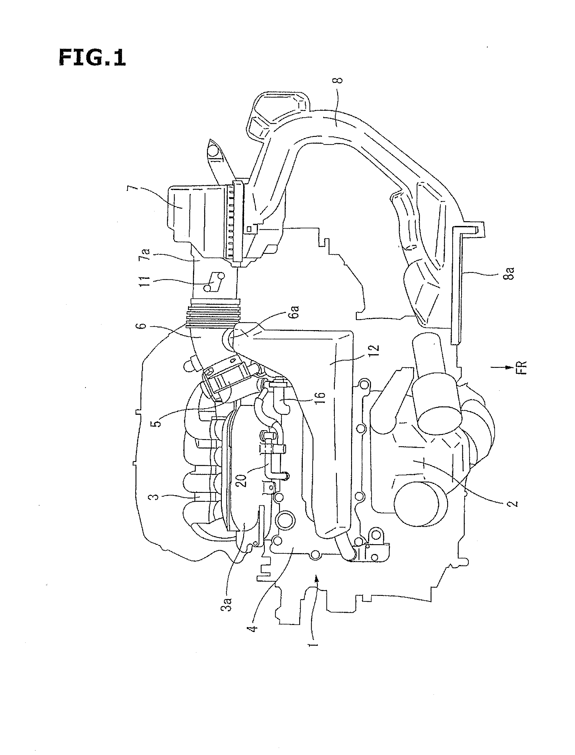 Blow-by gas treatment device for internal combustion engine