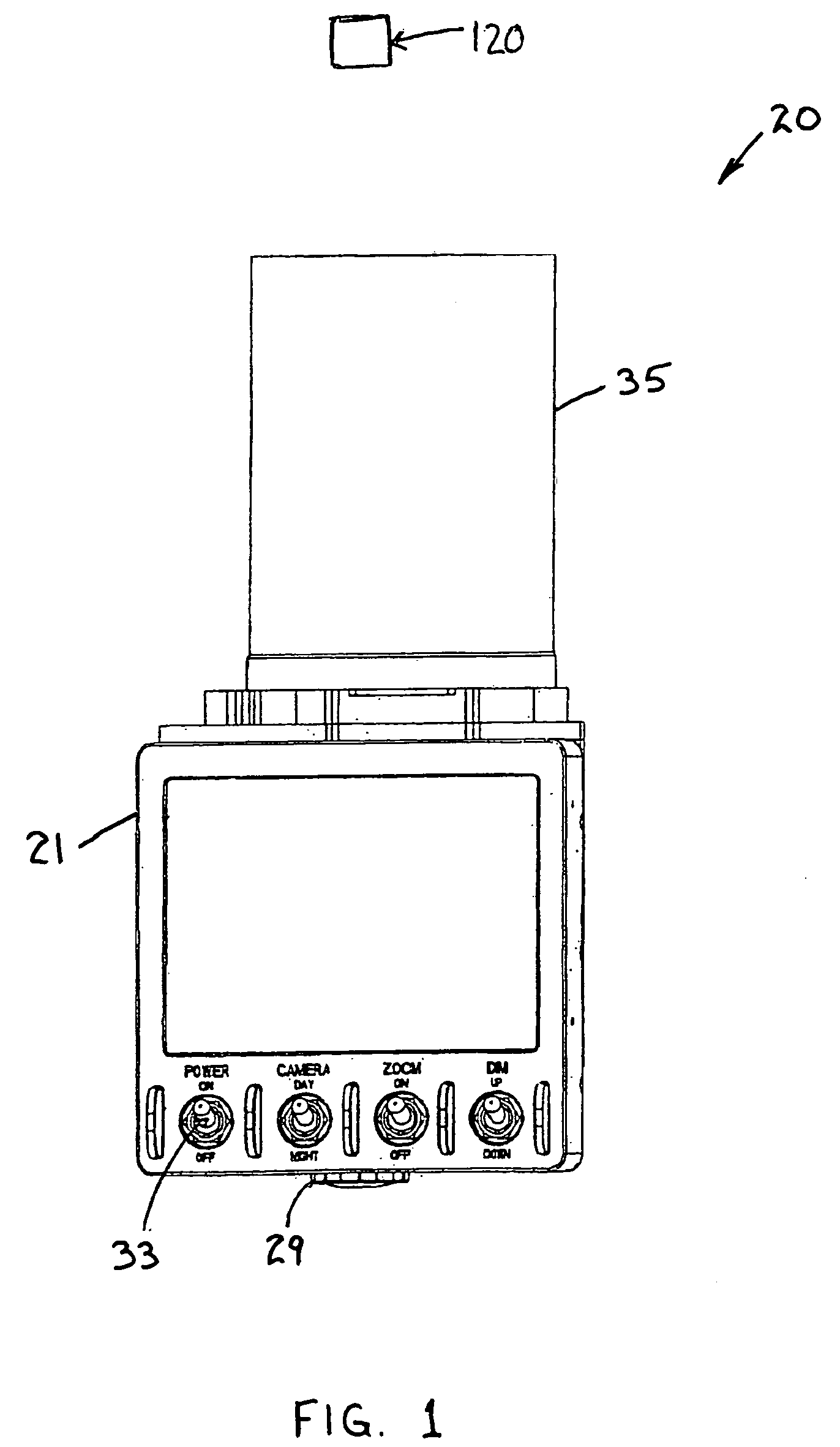 Optical and infrared periscope with display monitor