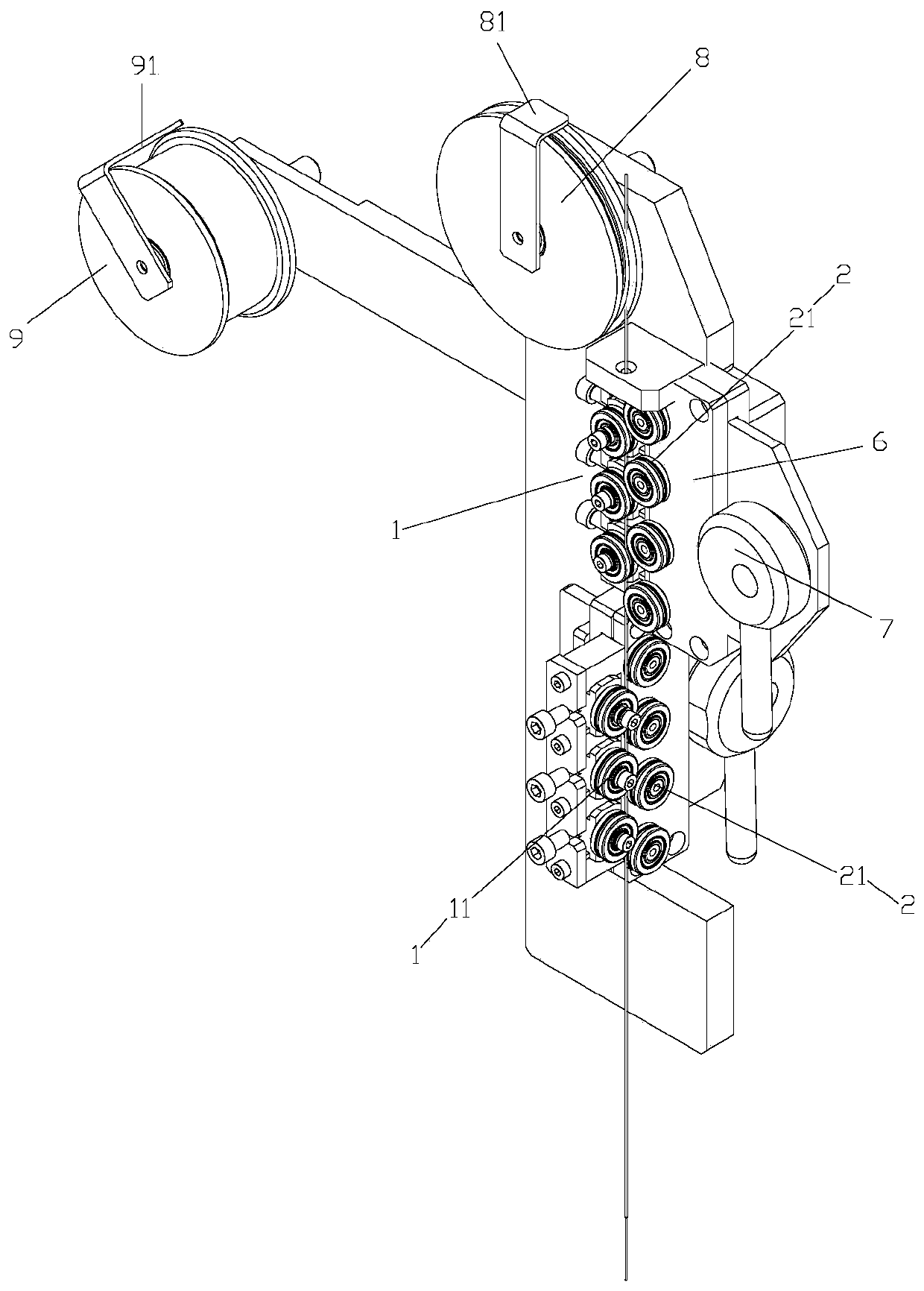 Straightening mechanism and straightening equipment with same