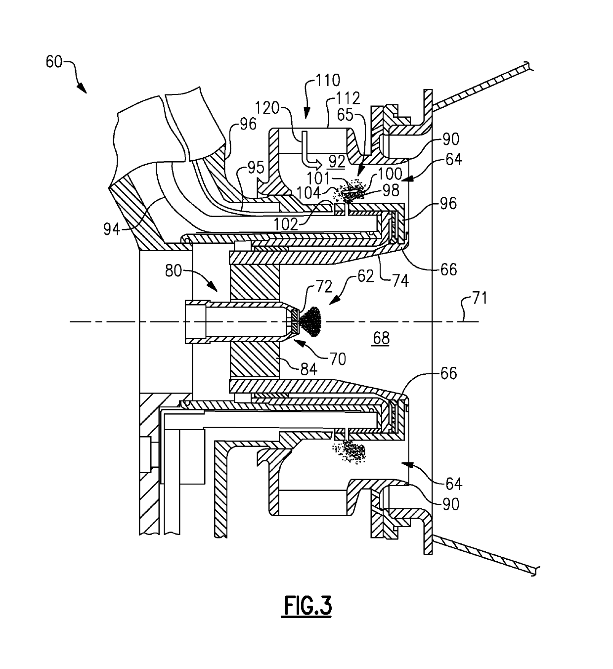 Air-shielded fuel injection assembly to facilitate reduced NO<sub>x </sub>emissions in a combustor system