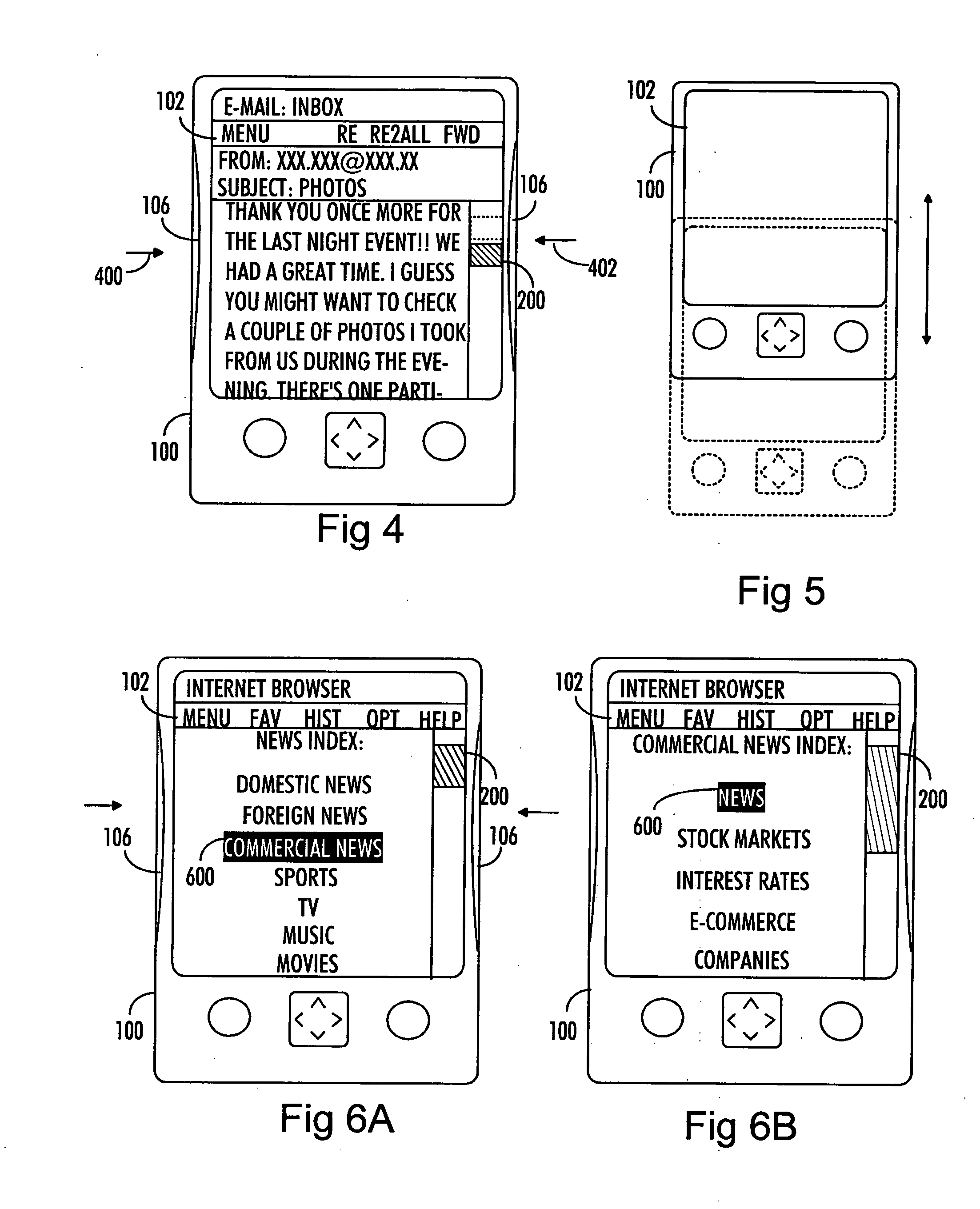 Control of user interface of electronic device