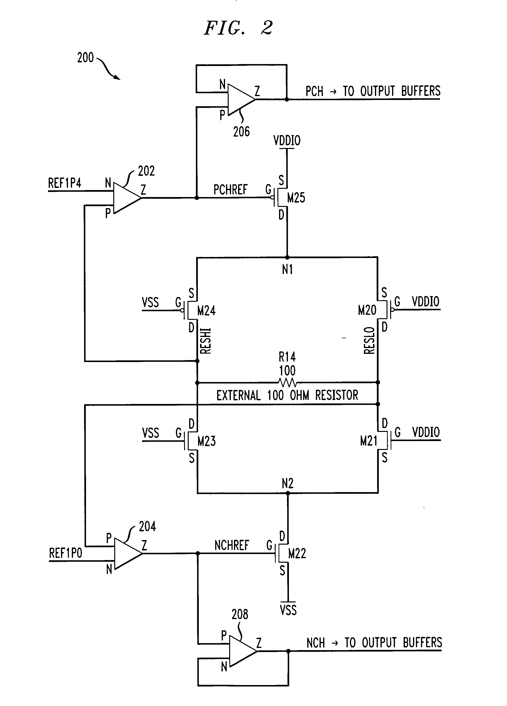 Differential buffer circuit with reduced output common mode variation
