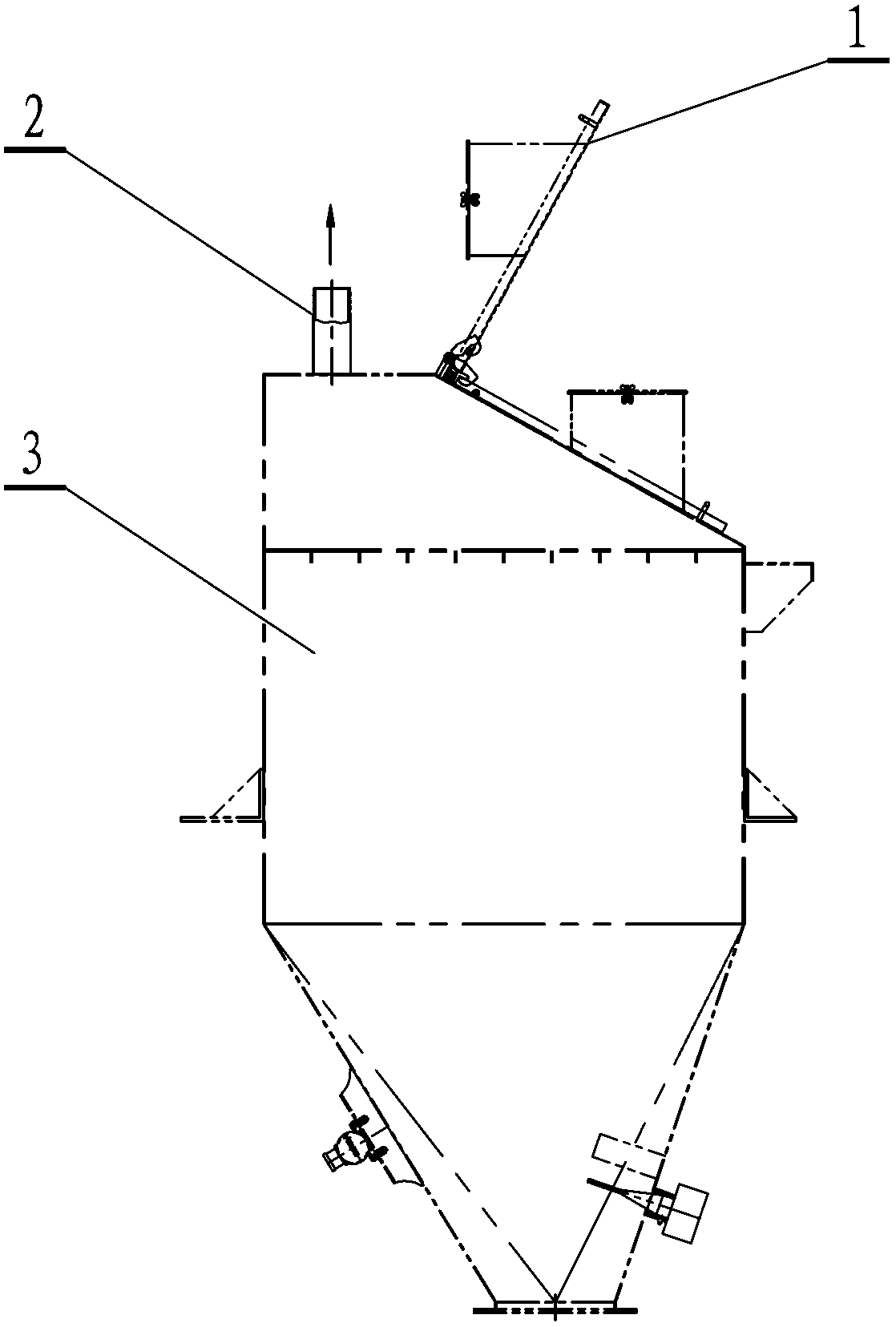 Additive bin dust collection device and using method thereof