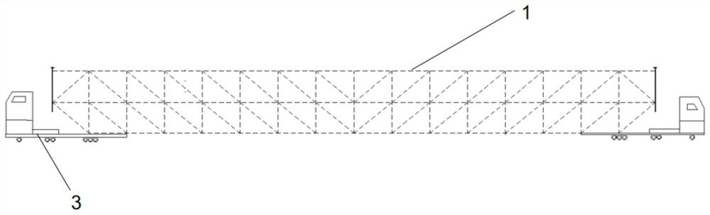 Large-span vestibule truss integral transportation method