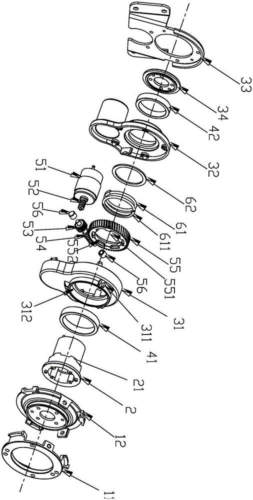 Vehicle-mounted display screen rotator transmission device