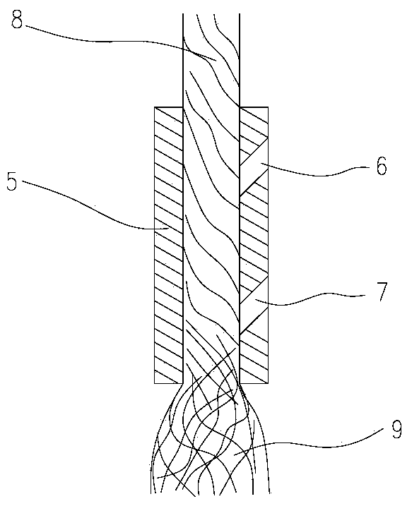 Continuous functional fiber bundle air flow scattering and forming method and equipment thereof