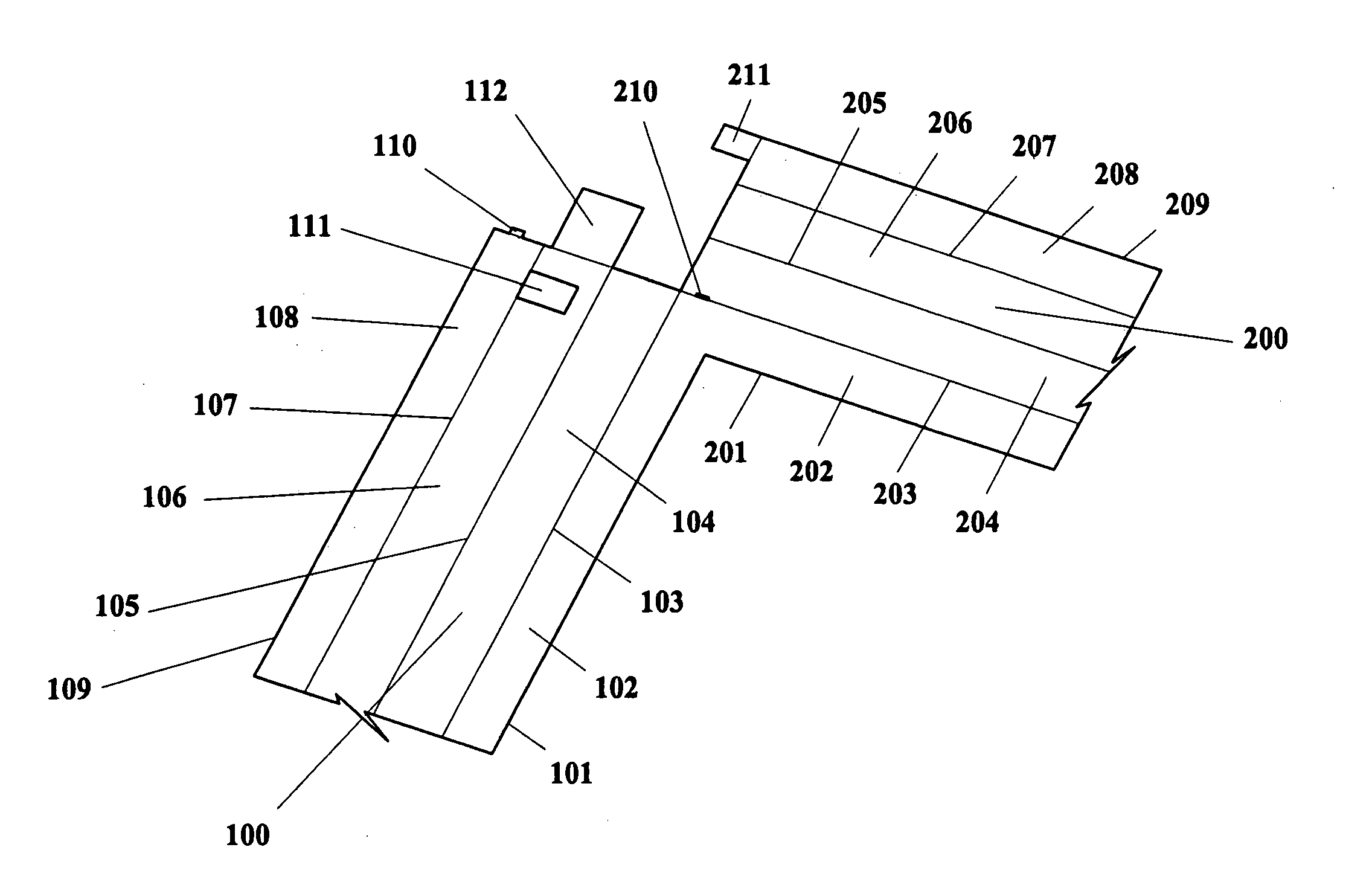 Planar filter frame with corner latch and method of folding